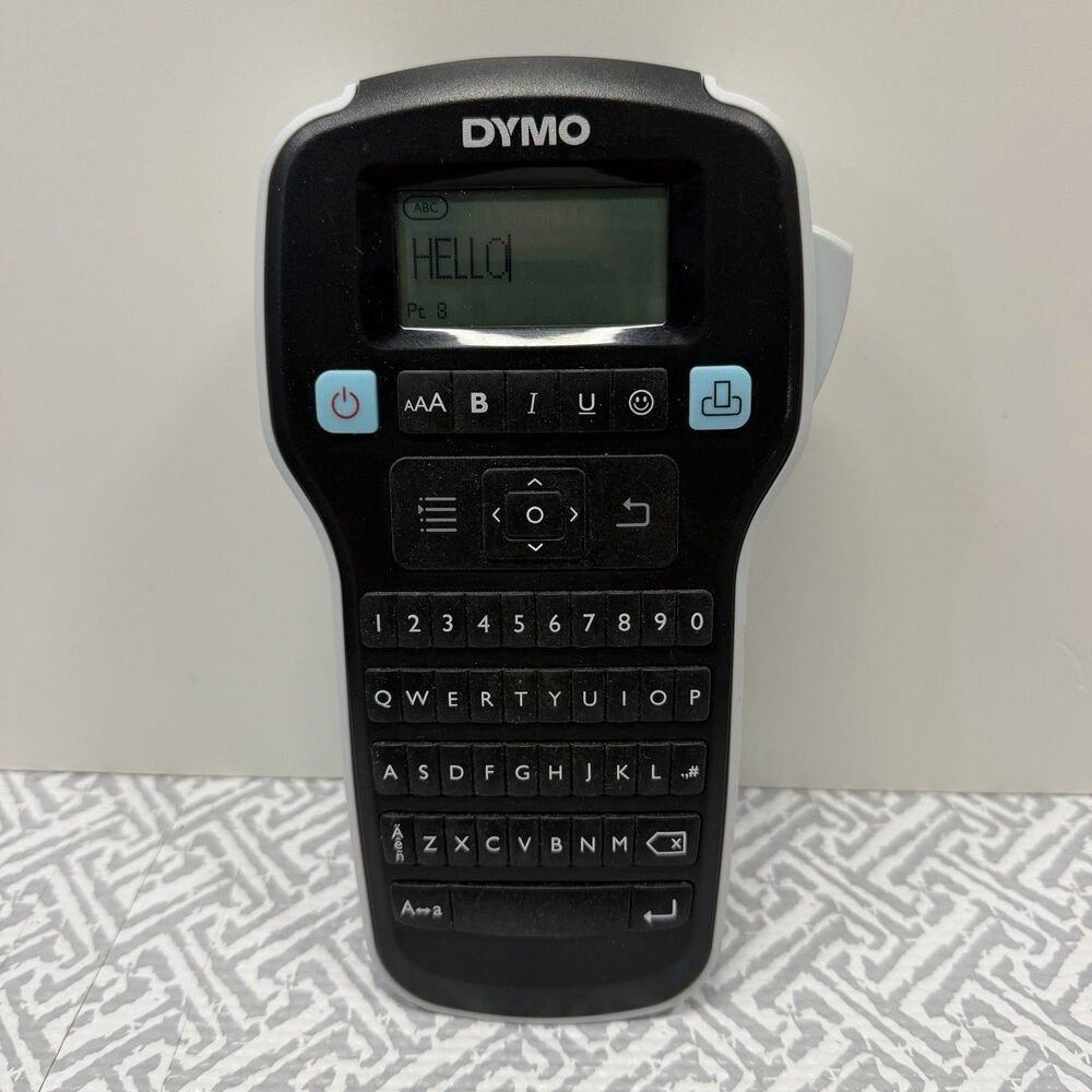 DYMO LabelManager 160 Handheld Label Maker Printer + used Silver Glitter D1 Tape